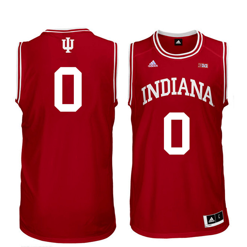Men Indiana Hoosiers #0 Curtis Jones College Basketball Jerseys Sale-Red - Click Image to Close
